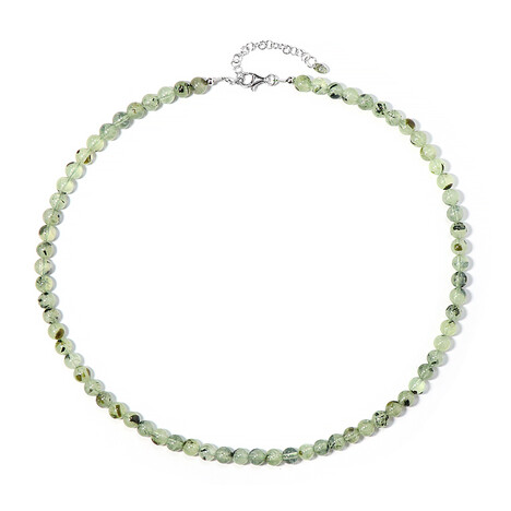 Prehnit-Silberhalskette