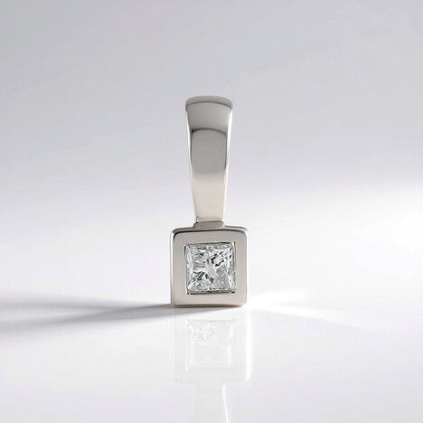Ciondolo in argento con Diamante I3 (H)