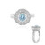 Bague en argent et Topaze bleu ciel (Dallas Prince Designs)