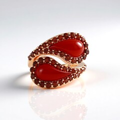 Anello in argento con Corniola (KM by Juwelo)