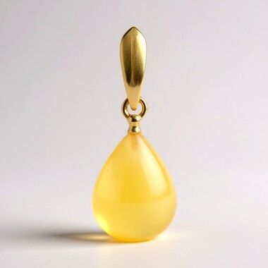 Milky Baltic Amber Silver Pendant (dagen)