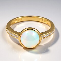 Anello in oro con Opale di Welo AAA (CIRARI)