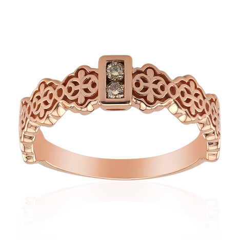 SI1 Argyle-Rose de France-Brillant-Silberring (Annette)