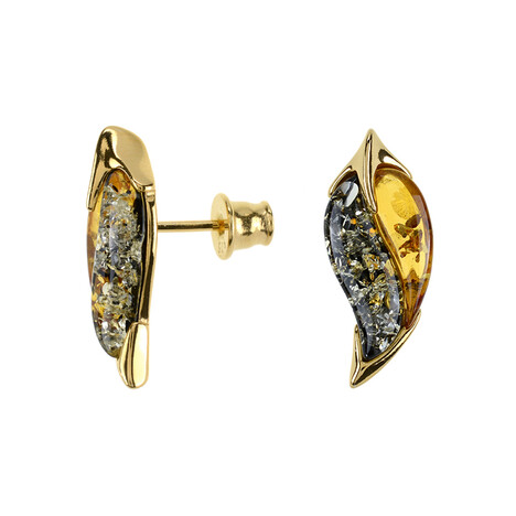 Baltischer Bernstein-Silberohrringe (dagen)