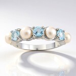 Anello in argento con Perla d'Acqua Dolce Bianca