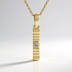 Collana in argento con Diamante Cioccolato I2