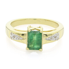 Bague en argent et Emeraude de Bahia