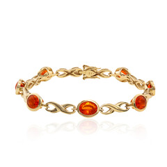 Bracelet en or et Opale de Feu du Mexique (CUSTODANA)