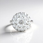 Anello in argento con Topazio Bianco