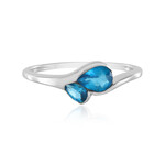 Anello in argento con Apatite Blu Neon