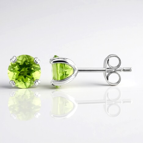 Orecchini in argento con Peridoto della Birmania