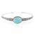 Kingman Blue Mojave Turquoise Silver Bangle (Jones Lee)