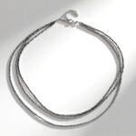 Collier en argent et Hématite argentée (Riya)