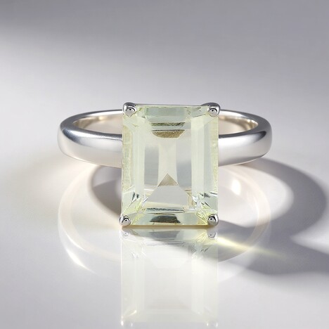 Anello in argento con Ametista Verde