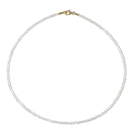 Regenbogen-Mondstein-Silberhalskette