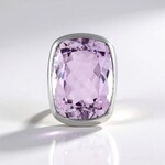 Ciondolo in argento con Ametista Rose de France (MONOSONO COLLECTION)