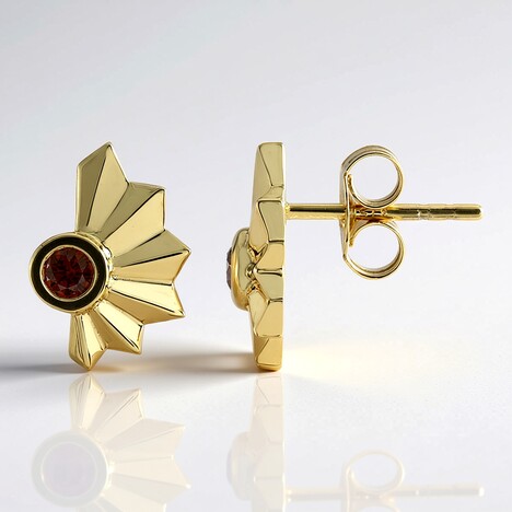 Boucles d'oreilles en or et Diamant rouge I3