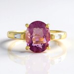Anello in argento con Fluorite Rosa