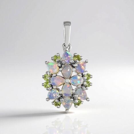 Pendentif en argent et Opale Welo