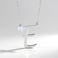 Collana in argento con Pietra di Luna Arcobaleno
