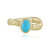 Sleeping Beauty-Türkis-Goldring (Ornaments by de Melo)
