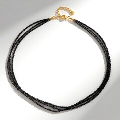 Collier en argent et Diamant noir