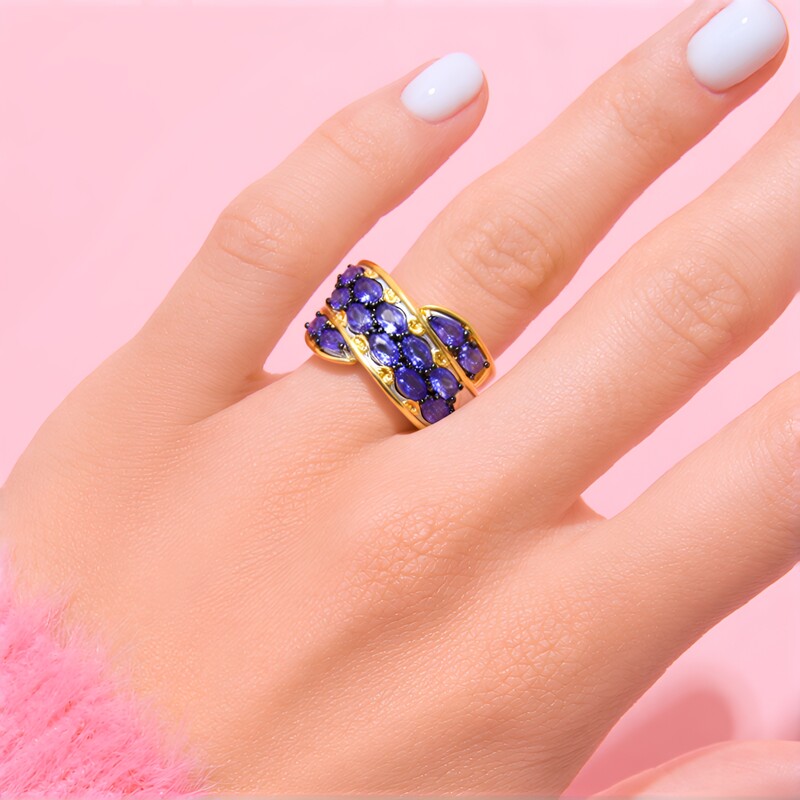 Tansanit-Silberring (Gems en Vogue)