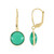 Pendientes en plata con Calcedonia verde