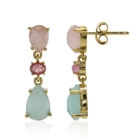 Edelstein-Silberohrringe