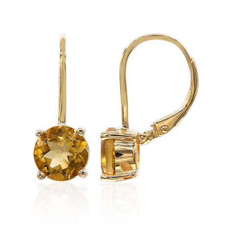 Pendientes en plata con Citrino