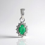 Ciondolo in argento con Smeraldo Socoto