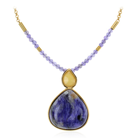 Collana in argento con Charoite (dagen)