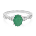 Zilveren ring met een Bahia-smaragd