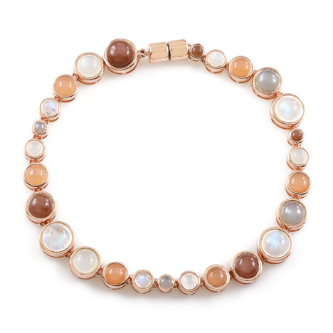 Zilveren armband met Blauwe Maanstenen (KM by Juwelo)