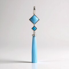 Pendentif en argent et Calcédoine bleue