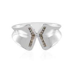 Anello in argento con Diamante Champagne I2 (de Melo)