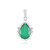 Pendentif en argent et Onyx vert