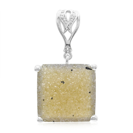 Glitzer-Achat-Silberanhänger