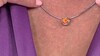 Zilveren hanger met een Oranje kwarts (MONOSONO COLLECTION)