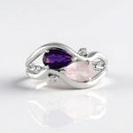 Anello in argento con Quarzo Rosa (de Melo)