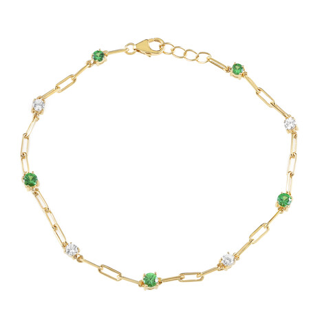 Zilveren armband met Lemshuku tsavorieten