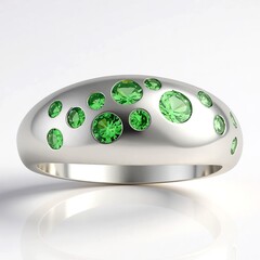 Anello in argento con Tsavorite AAA del Kenia