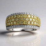 Anillo en oro con Diamante amarillo SI2 (CIRARI)