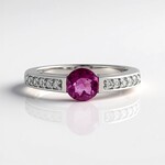 Anello in argento con Fluorite Rosa