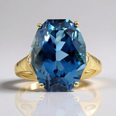 Anello in oro con Topazio Blu Londra