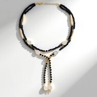 Collar en plata con Perla blanca Freshwater (Riya)