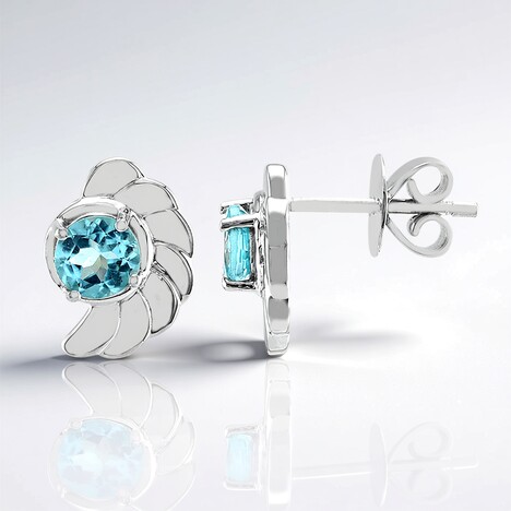 Orecchini in argento con Apatite Blu (Pallanova)