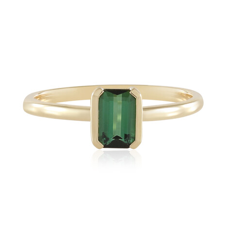 9K Benedito Green Tourmaline Gold Ring