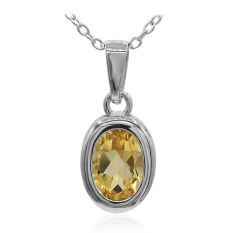 Citrine Silver Necklace