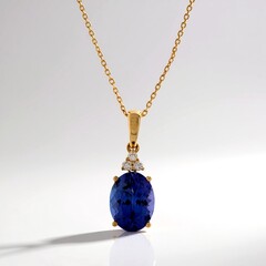Collana in oro con Tanzanite AAA